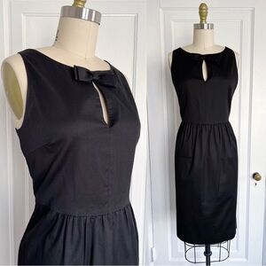 MOSCHINO Cheap & Chic • vintage black cotton dress bow sheath sleeveless retro